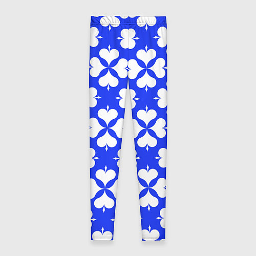 Женские легинсы Четырехлистный клевер синий / 3D-принт – фото 2