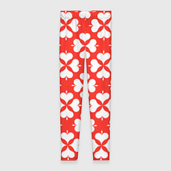 Женские легинсы Четырехлистный клевер красный
