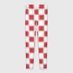Женские легинсы Красно-белый узор