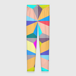 Леггинсы женские Полностью разноцветный ромбический паттерн, цвет: 3D-принт