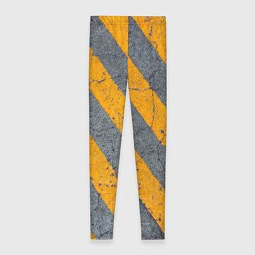 Женские легинсы Желтые полосы на бетоне / 3D-принт – фото 2