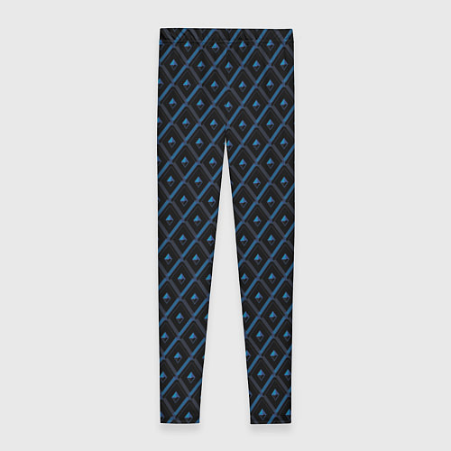 Женские легинсы Ромбики синие / 3D-принт – фото 2