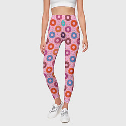 Леггинсы женские Вкусные пончики, цвет: 3D-принт — фото 2