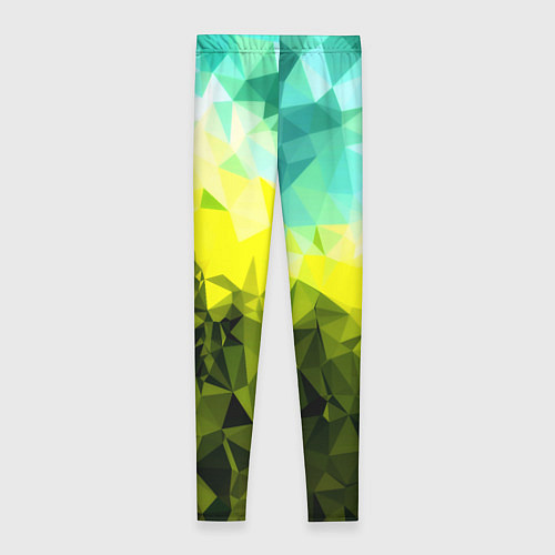 Женские легинсы Green abstract colors / 3D-принт – фото 2