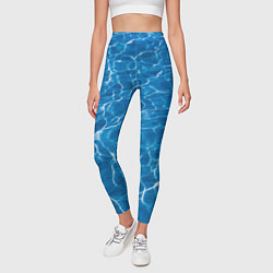 Леггинсы женские Текстурный водяной паттерн, цвет: 3D-принт — фото 2