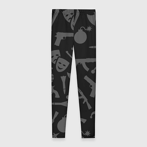 Женские легинсы Маски Джокера и оружие / 3D-принт – фото 2