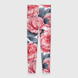 Леггинсы женские Цветы и бутоны розы - паттерн, цвет: 3D-принт