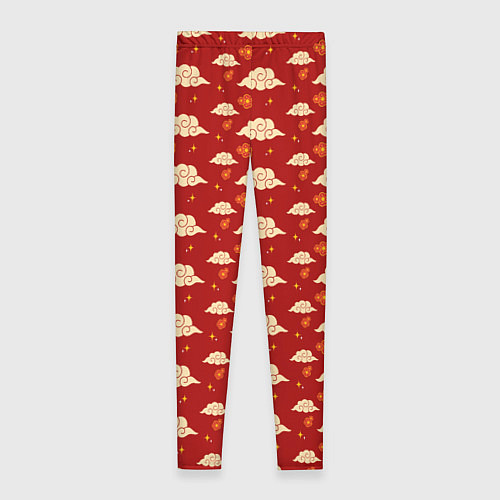 Женские легинсы Облака Сакура Звезды / 3D-принт – фото 2