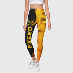 Леггинсы женские Exeed - gold gradient: по-вертикали, цвет: 3D-принт — фото 2