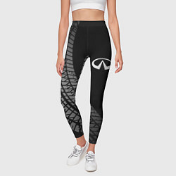 Леггинсы женские Infiniti tire tracks, цвет: 3D-принт — фото 2