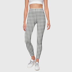 Леггинсы женские Мелкая серая клетка, цвет: 3D-принт — фото 2