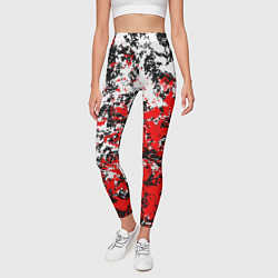 Леггинсы женские Красная и белая краска, цвет: 3D-принт — фото 2