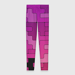 Леггинсы женские Фиолетовые текстуры, цвет: 3D-принт