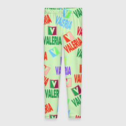 Леггинсы женские Валерия - разноцветный текст, цвет: 3D-принт