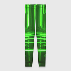 Леггинсы женские Зеленые световые объекты, цвет: 3D-принт