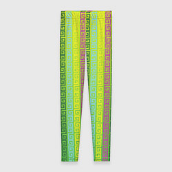 Леггинсы женские Abstraction green, цвет: 3D-принт