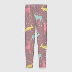 Леггинсы женские Газели, цвет: 3D-принт