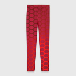 Леггинсы женские Сотовый красный градиент, цвет: 3D-принт