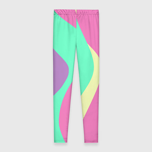 Женские легинсы Полосатая цветная абстракция / 3D-принт – фото 2
