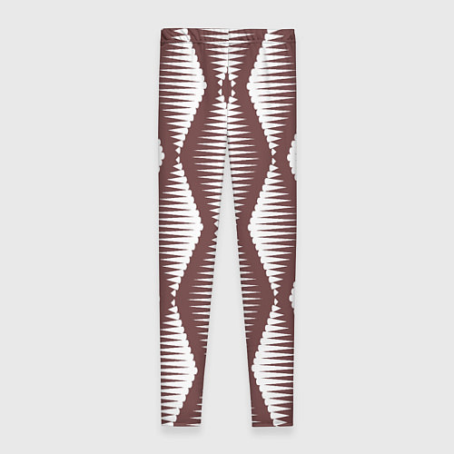 Женские легинсы Ромбы цвета кофе / 3D-принт – фото 2