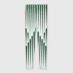 Леггинсы женские Зеленый геометрический круглый узор, цвет: 3D-принт