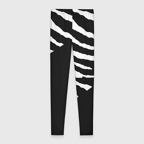 Женские легинсы Полосы зебры с черным / 3D-принт – фото 2