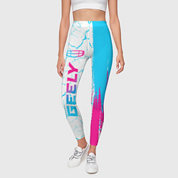 Леггинсы женские Geely neon gradient style: по-вертикали, цвет: 3D-принт — фото 2