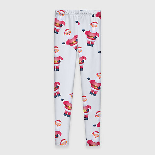 Женские легинсы Дед Мороз - Новогодний дедушка паттерн / 3D-принт – фото 2
