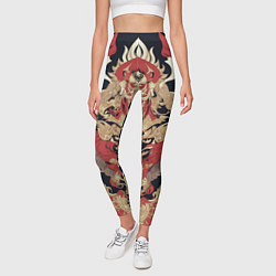 Леггинсы женские Татуировка дух дракона, цвет: 3D-принт — фото 2