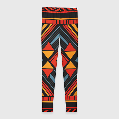 Женские легинсы Геометрический узор в африканском стиле / 3D-принт – фото 2