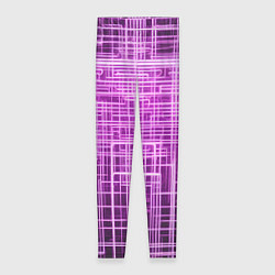 Леггинсы женские Фиолетовые неоновые полосы киберпанк, цвет: 3D-принт