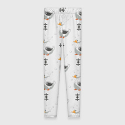 Женские легинсы Гусь и фигуры