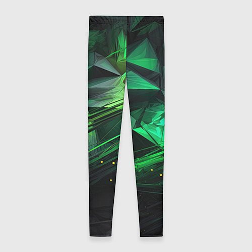 Женские легинсы Абстрактный лабиринт зелени / 3D-принт – фото 2