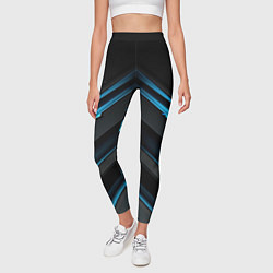 Леггинсы женские Абстрактная вселенная синего, цвет: 3D-принт — фото 2