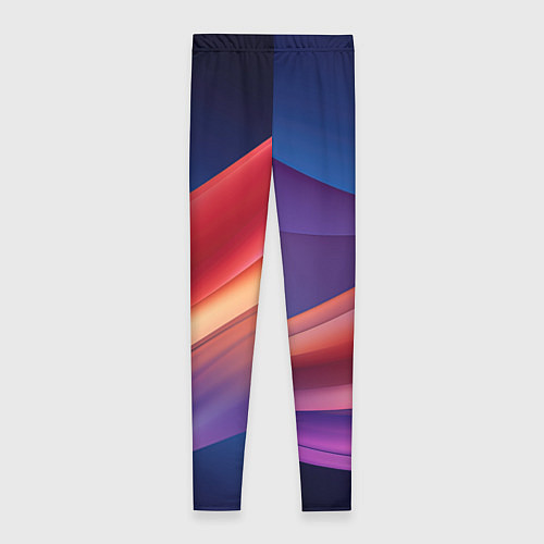 Женские легинсы Абстрактные синие волны / 3D-принт – фото 2