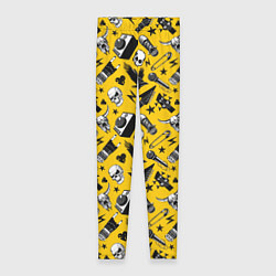 Женские легинсы Музыкальный рокенрольный узор