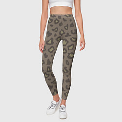 Леггинсы женские Темный леопардовый узор, цвет: 3D-принт — фото 2