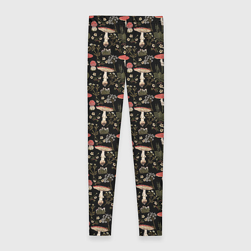 Женские легинсы Goblincore - мухоморы / 3D-принт – фото 2