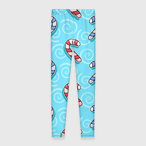 Женские легинсы Новогодний леденец трость / 3D-принт – фото 2