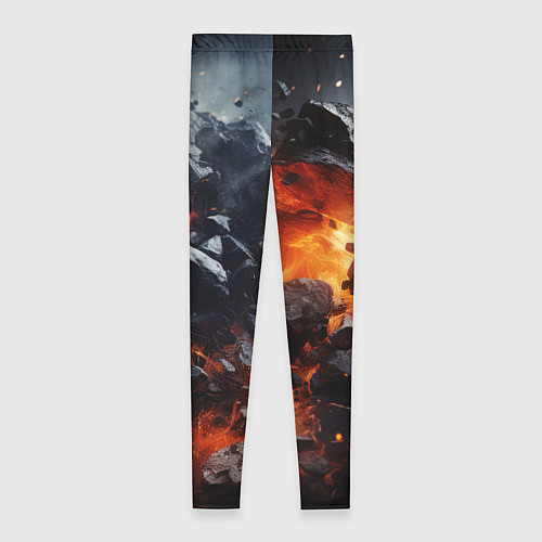 Женские легинсы Взрыв камней и плит / 3D-принт – фото 2