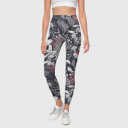 Леггинсы женские Разные грибы, цвет: 3D-принт — фото 2