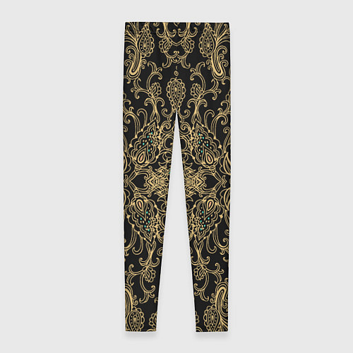 Женские легинсы Славянский этнический орнамент с позолотой / 3D-принт – фото 2