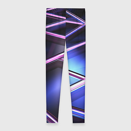 Женские легинсы Фиолетовая геометрическая абстракция / 3D-принт – фото 2