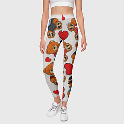 Леггинсы женские Медведи - персонажи из Слово пацана, цвет: 3D-принт — фото 2