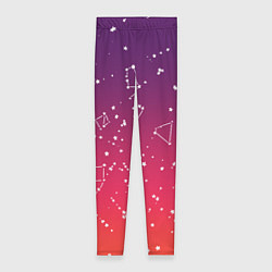 Леггинсы женские Созвездия в розовом небе, цвет: 3D-принт