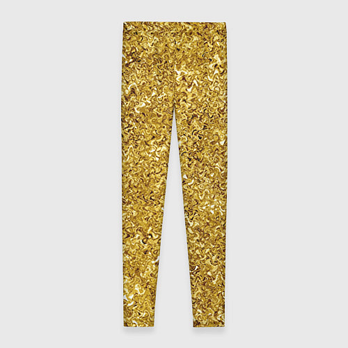 Женские легинсы Золотой волнистый с переливами / 3D-принт – фото 2