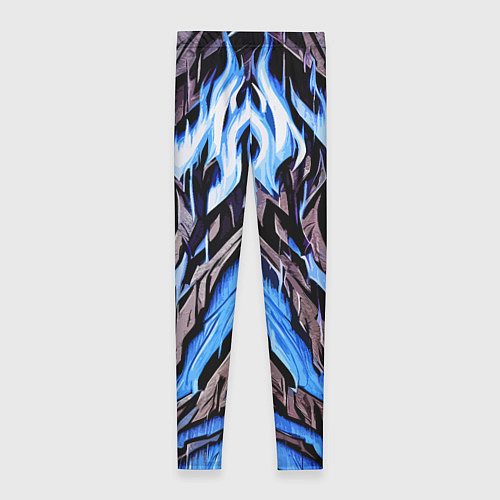 Женские легинсы Камень и синий огонь / 3D-принт – фото 2