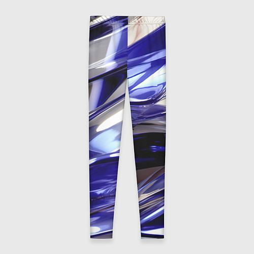 Женские легинсы Синие и белые полосы абстракции / 3D-принт – фото 2
