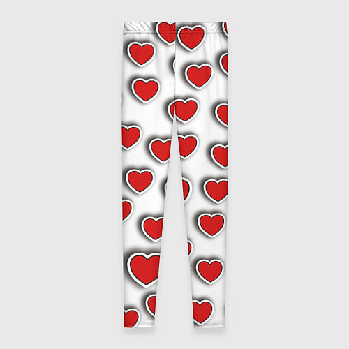 Женские легинсы Стикеры наклейки сердечки объемные / 3D-принт – фото 2