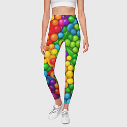 Леггинсы женские Радужные пузырики, цвет: 3D-принт — фото 2